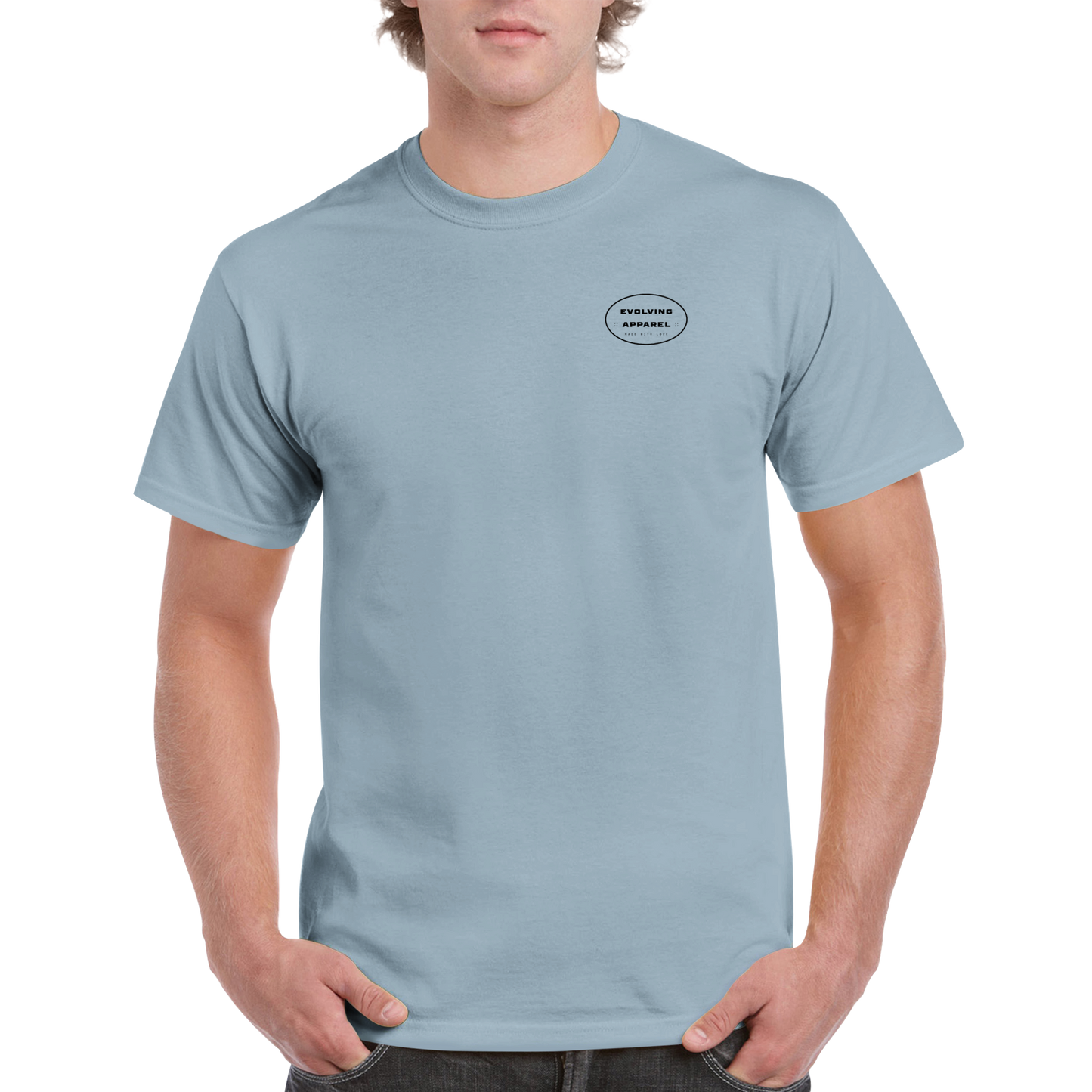 Evolving Made with love T-shirt Light Blue