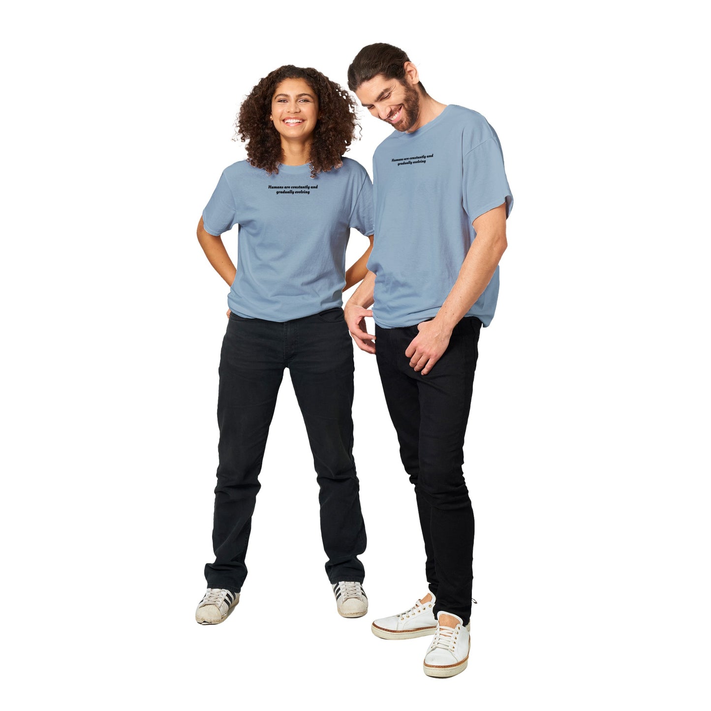 Human T-shirt Light Blue