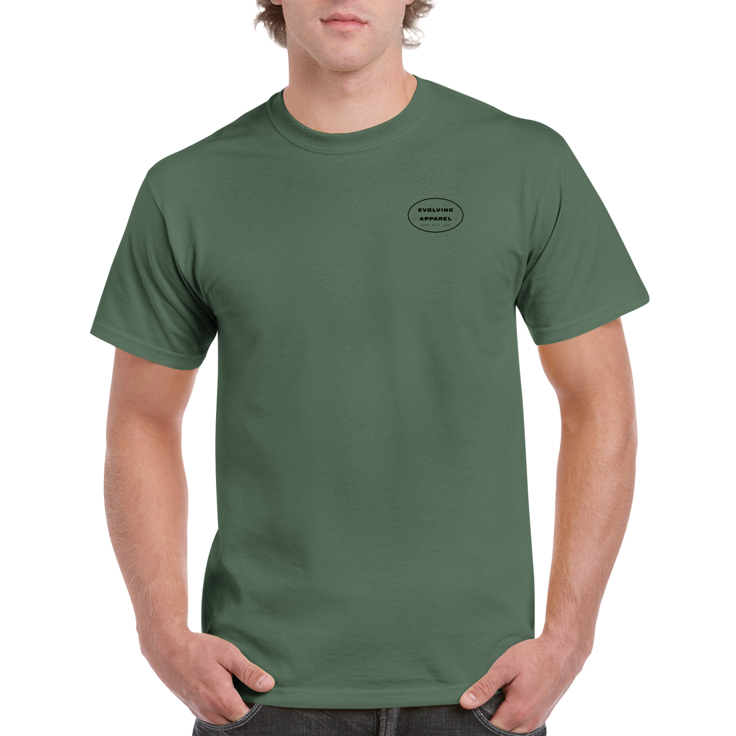 Evolving Made with love T-shirt Green