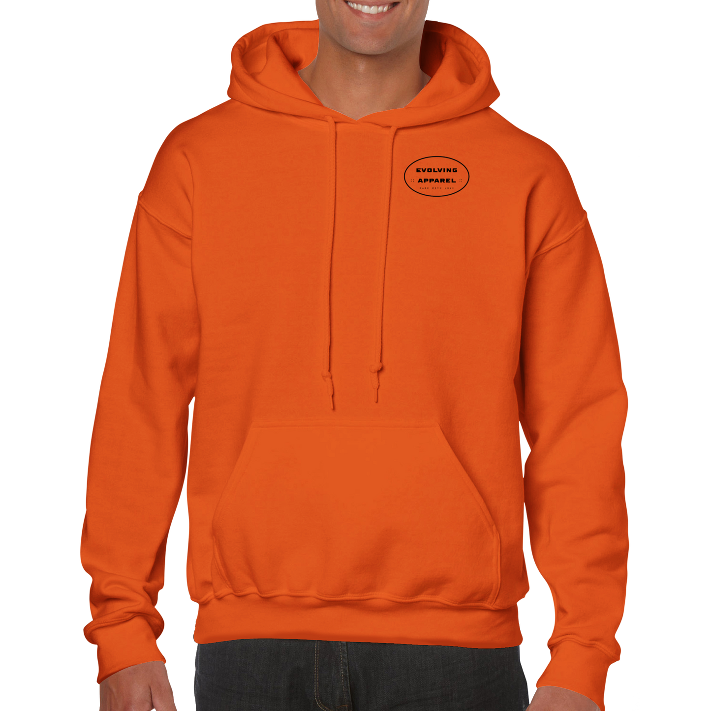 Evolving Made with love Hoodie Orange