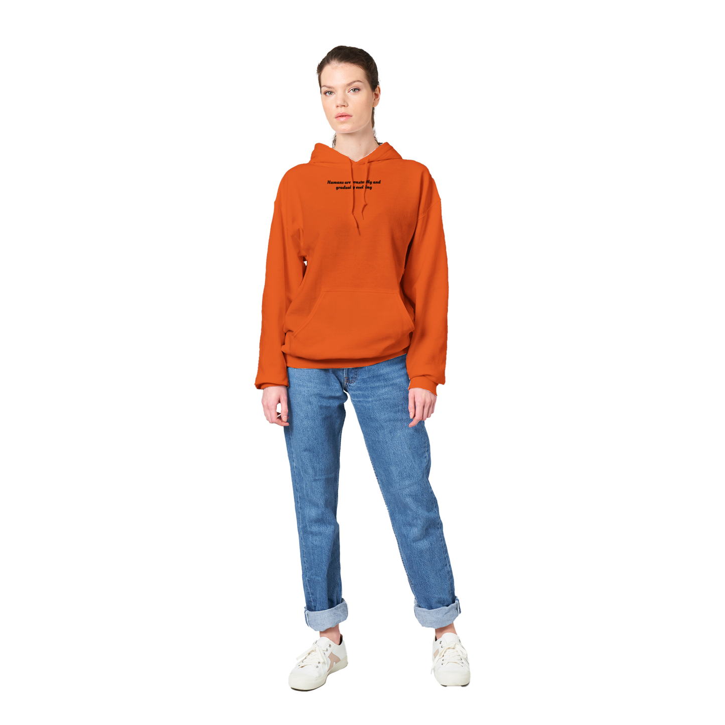 Human Hoodie Orange