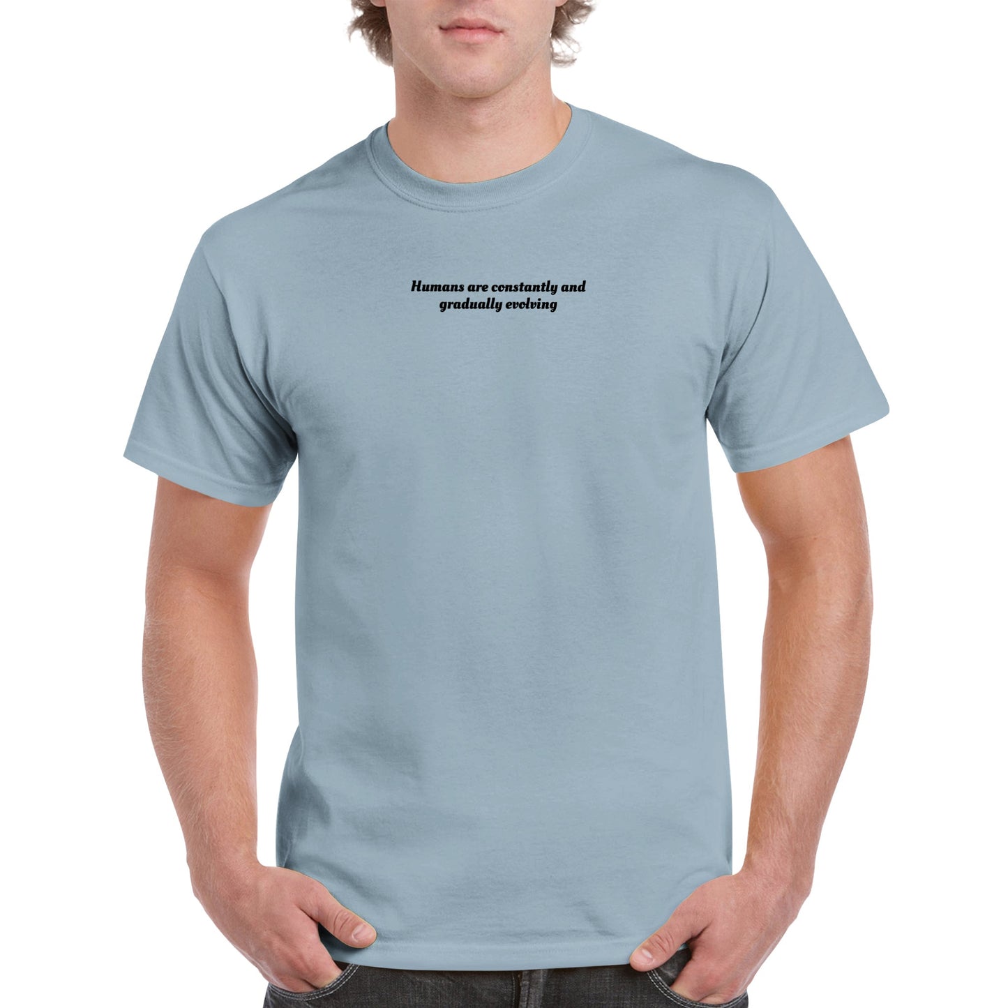 Human T-shirt Light Blue